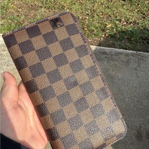 Checkered Brown Wallet